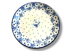 086 Bunzlau Ontbijtbordje 2328X Blue White Love  086 Ontbijtborden Ø 20 cm